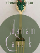 A. Michelsen 1946 Julegaffel  Forgyldt Sterling Sølv med Emalje