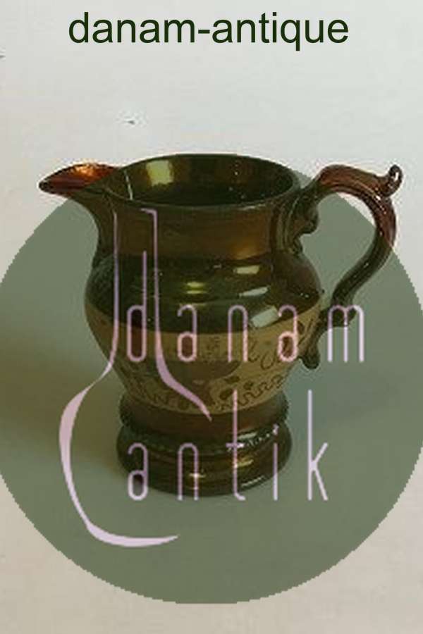 Engelsk kobber lustre Kande. Keramik