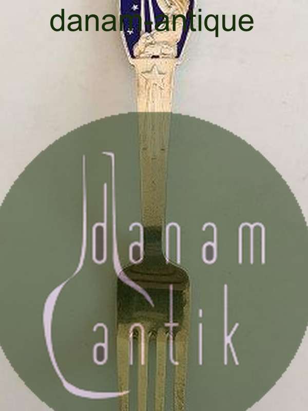 A. Michelsen 1935 Julegaffel Forgyldt Sterling Sølv med Emalje