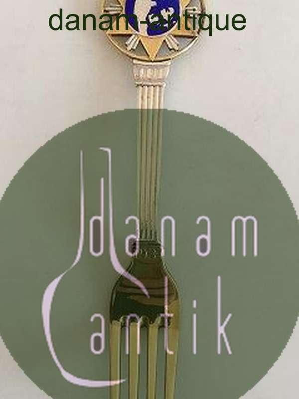 A. Michelsen 1931 Julegaffel Forgyldt Sterling Sølv med Emalje