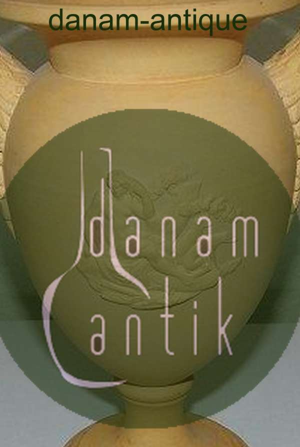 Tetschen Terracotta vase med jagt scener No 1