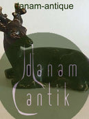 Johannes Hansen Stentøjs Figur af Liggende Hjort med Gevir