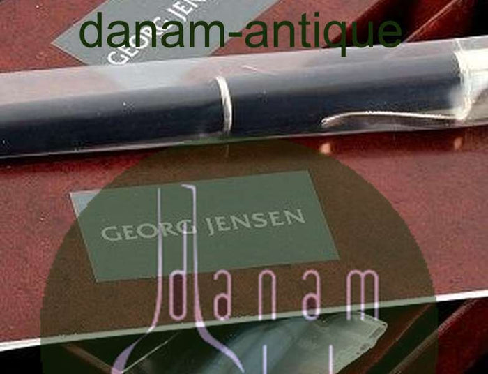 ゲオルク・イェンセンスターリングシルバー万年筆、青朱、18Kペン先