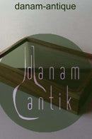 Hans Hansen Rosewood Box with Silver Corners. Lid with mounted glass.