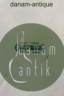 Sèvres Rombeformet blå porcelænsæske med tinmontering og opal/opallignende sten