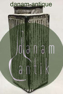 Kähler Quadratische Vase aus Steingut mit weiß/schwarzem Dekor