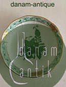 Herend匈牙利中国花束绿色小鱼子酱信封碗