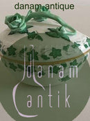 Herend Ungarsk Chinese Bouquet / Grandida Tupini Roma Grøn Sukkerskål