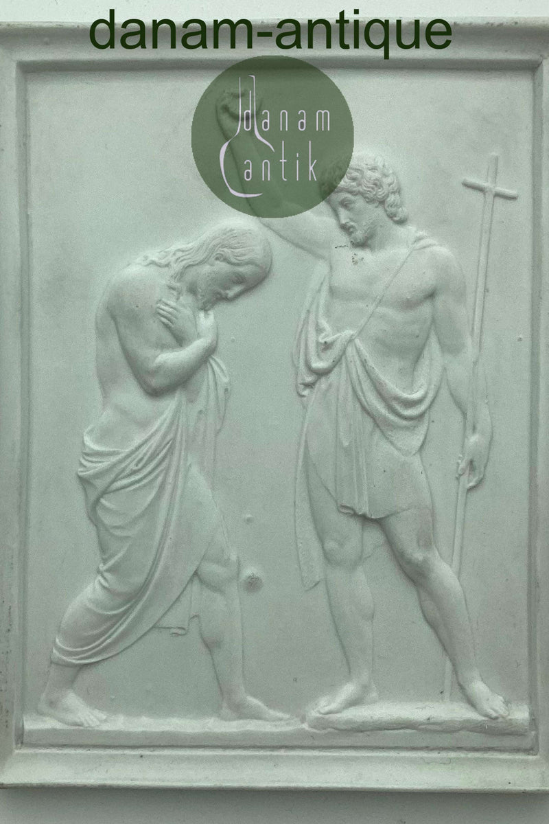 Royal Copenhagen Bisquit Platte Thorvaldsens Kristi Dåb (113)