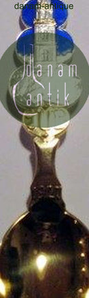 A. Michelsen 1927 Juleske Forgyldt Sterling Sølv med Emalje