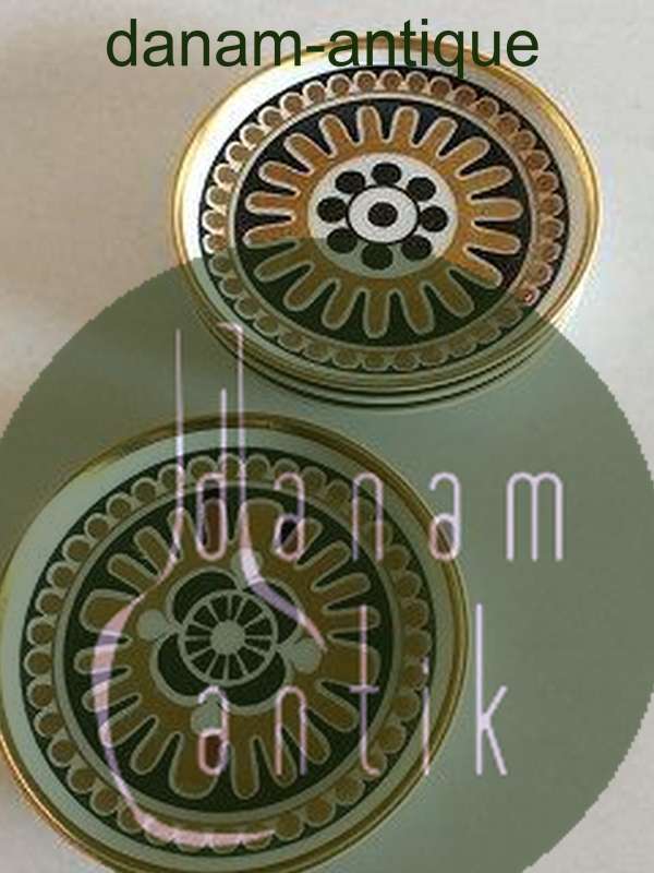 Porsgrund Norway Porcelain Glass Coasters No 69