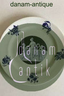 Aluminia Porcelænstallerken med litografisk blåt trykt Thorvaldsens motiv. Ca. 1880