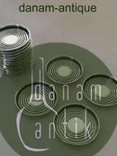 Hans Hansen Sterling Silver Karl Gustav Hansen Glas Coasters