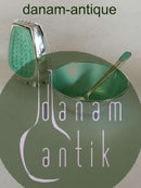 Anton Michelsen Salt & Pebersæt i Sterling Sølv med grøn emalje