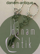 Art Nouveau Silver Scissor with flower motif of puppies