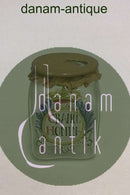 Holmegaard  Apotekerflasken, krukke med tekst "GRANUI HOMIN"  fra 1988