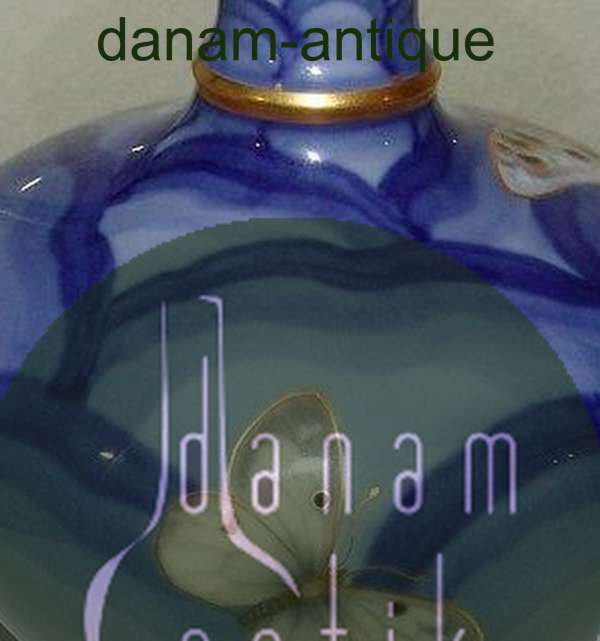 Bing & Grondahl Unique Art Nouveau Vase by K. Bussinius and gold by Theodor Larsen