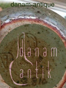 Bing & Grondahl Stoneware Vase with lid by Valdemar Pedersen in nice green glaze