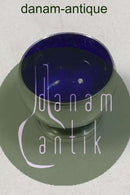 Georg Jensen Sterling Silver Pyramid Egg cup  with blue enamel No 585