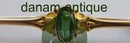 Georg Jensen Brooch in gold with green stone. Dates to 1904-1914.