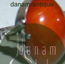 1933-1944年乔治-延森纯银戒指，带琥珀的老款，编号51