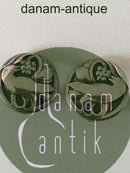 Georg Jensen øreklips i sterling sølv med sølvsten, lavet hos GJ af sølvsmed Andreasen.