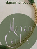 Georg Jensen 18K Guld Collier / Halskæde med Prydet med 6 stykker Grøn Jadesten