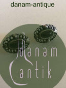 Georg Jensen Sterling Silber 2004 Jubiläums-Ohrringe mit schwarzem Onyx