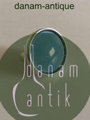 Georg Jensen纯银戒指No 466配蓝色石英