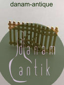 Georg Jensen vergoldete Messingbrosche Nr. 252 mit Zaun und Fahrrad