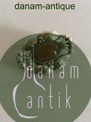 ジョージ ジェンセン シルバーブローチ No 80 琥珀の装飾