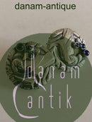 ジョージ ジェンセン スターリング シルバー イヤリング No 66 シンセティック サファイア