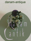 Georg Jensen Ring Oxidised Silver with Amethyst Stone.