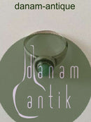 Georg Jensen Silver Ring with Green Stone No 46