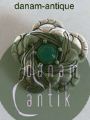 ジョージ ジェンセン シルバーブローチ No12 グリーンアゲート添え