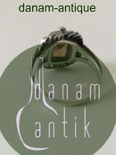 Georg Jensen Sterling Silver Ring with Orange Syntetic Sapphire No 10