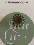 Georg Jensen Silver Brooch No 5 with Red Stone&