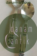 Georg Jensen Sterling Sølv / Stål 'Konge' Salatsæt No. 133