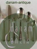 ジョージ ジェンセン スターリングシルバー ピラミッド型カトラリーセット（6人用）48ピース。セットは以下のパーツで構成されています。