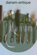 Georg Jensen Sterling Silver Acorn Flatware Set. 32 Pieces, 4 Persons