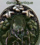 Sterling Silber Brosche mit weißem Stein