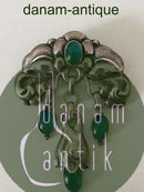 Dansk Skønvirke Broche med Grønne Sten af William Fuglede, København 1907-1937