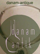 Hans Hansen Sterling Silber Halskette und Anhänger mit grünem Stein Nr. 320