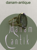 14K Gold Ring Marked JF Ornamented with Amathyst Stone