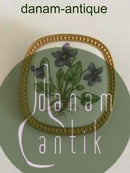 Royal Copenhagen Flora Brosche / Anhänger aus Porzellan und Sterlingsilber