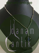 Niels Erik From Sterling Sølv Halskæde med Blå Sten