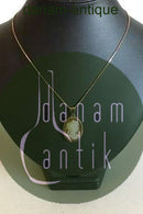 Gold chain in 14K with Camée pendant in 14K