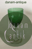Danish Glass White Wine Glass with green Cuppa