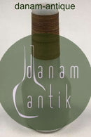 Kastrup Glassworks Opaline Carafe with bamboo wrapping