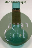 Kastrup Glasværk Opaline form Grøn Karaffel m/omviklet bambus uden prop